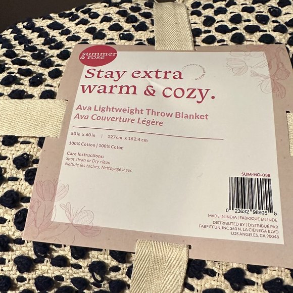 Summer & Rose Ava Lightweight Throw Blanket - Picture 9 of 9